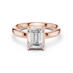 Gold 1 50Ct Solitaire Classic Emerald Lab Grown Diamond Olyne Ring