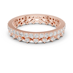 Gold 1Ct Double Pave Crown Design Round Lab Grown Diamond Oryxis Ring