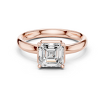Gold 1 50Ct Solitaire Classic Asscher Lab Grown Diamond Xelra Ring