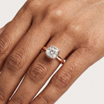 Gold 1 50Ct Solitaire Classic Cushion Lab Grown Diamond Ravix Ring