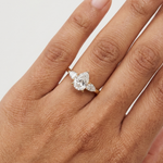 Gold 1 20Ct Reiko Lab Grown Diamond Pear Three Stone Ring