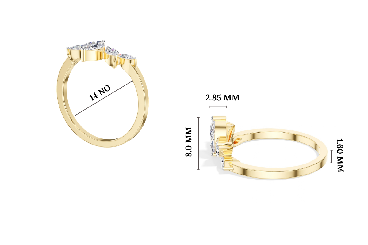 Marquise Crown Lab Grown Diamond Engagement Reyna Ring