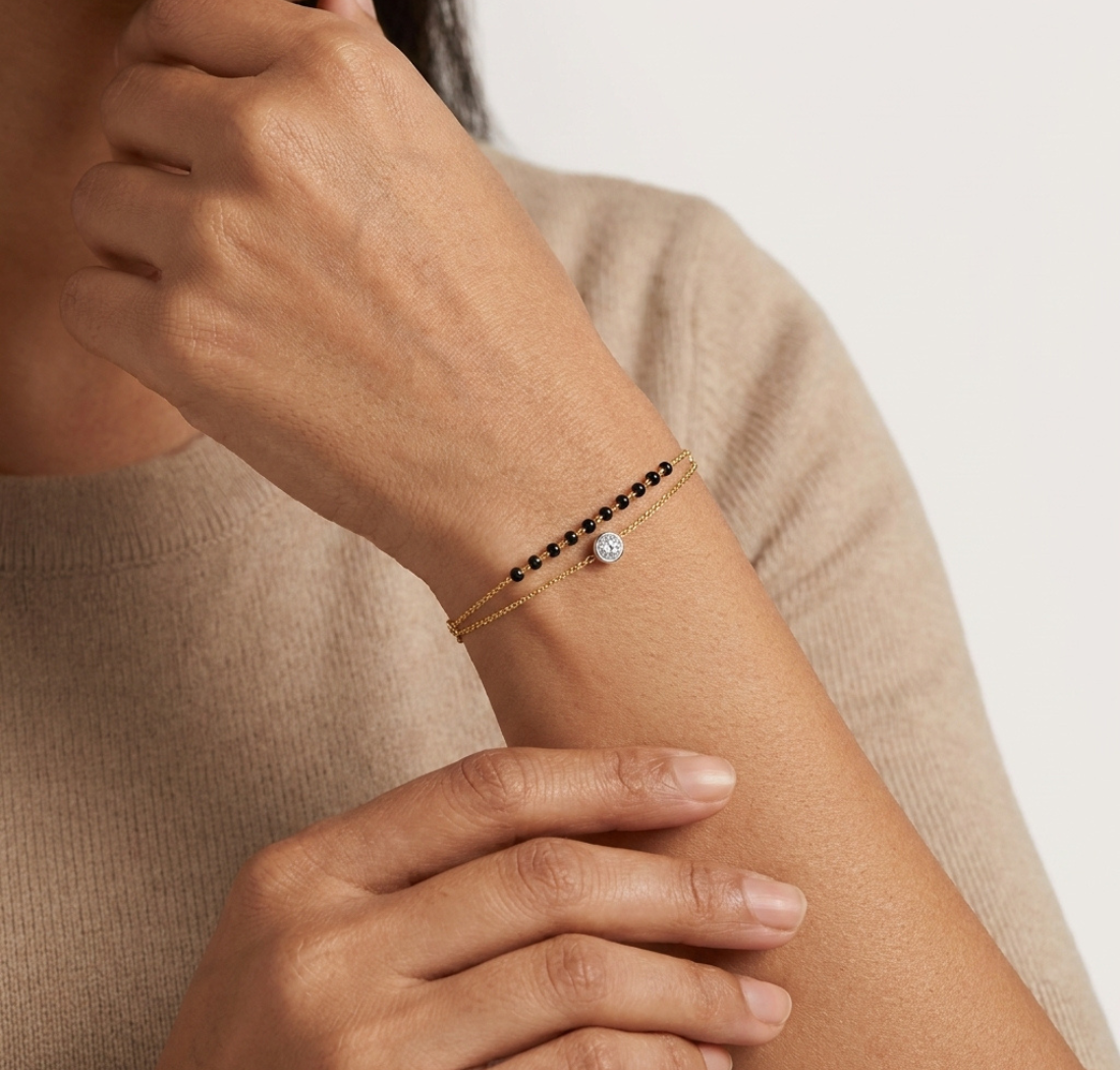 Gold Round Solitaire Lab Grown Diamond Rynox Bracelet