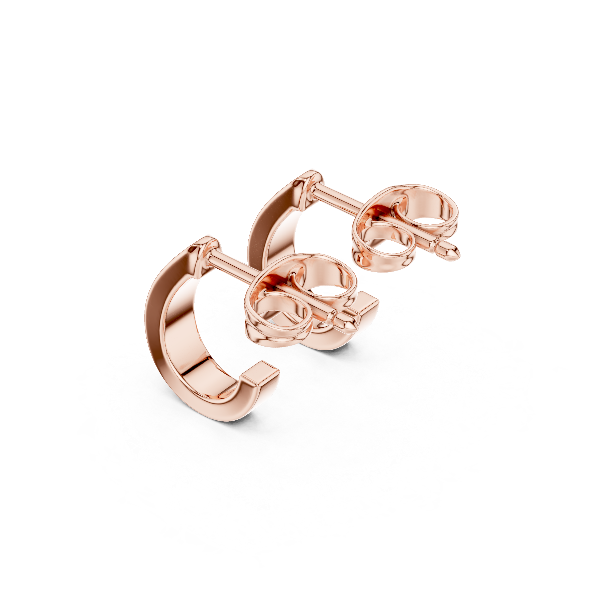 Gold Channel Petal Round Lab Grown Diamond Fayra Earring