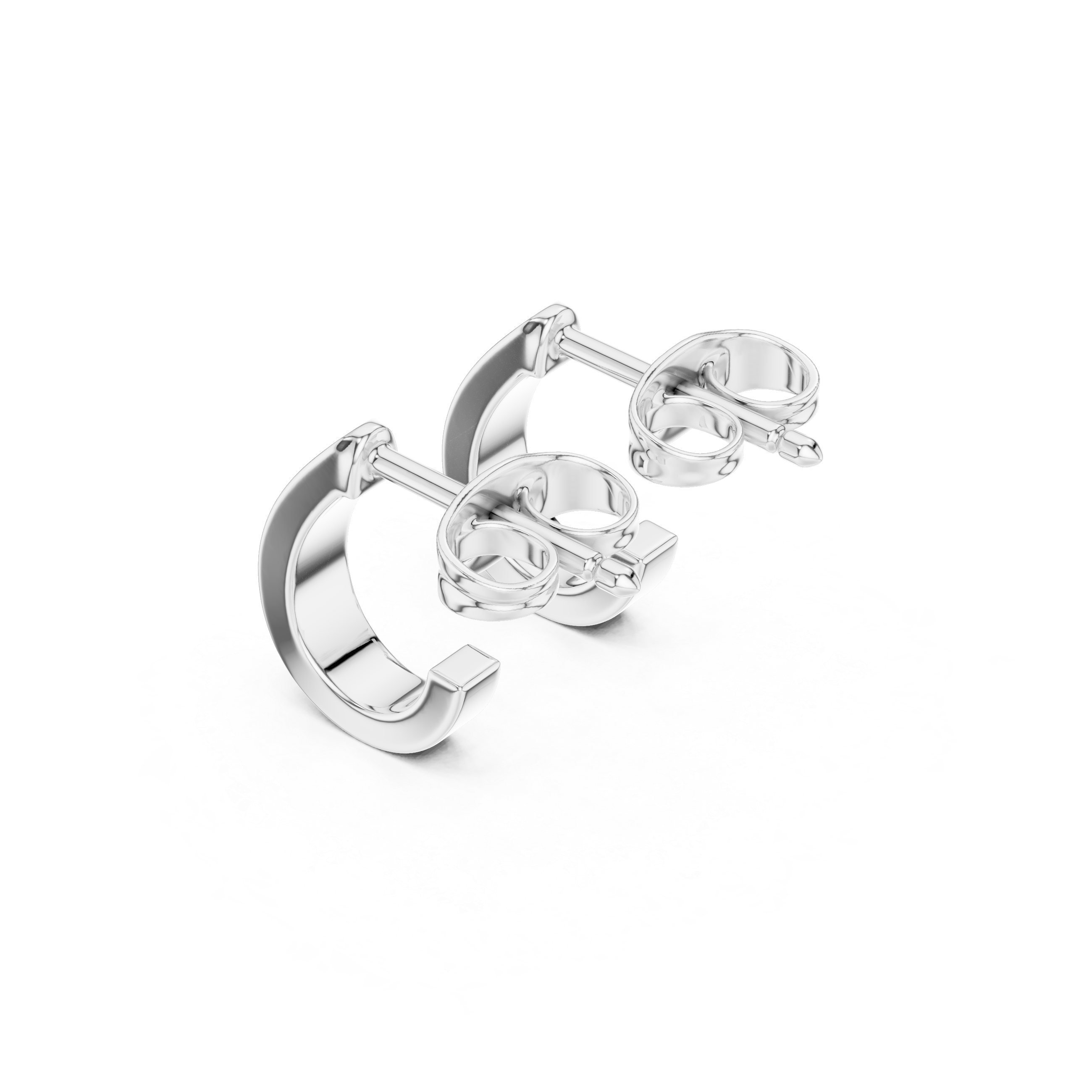 Gold Channel Petal Round Lab Grown Diamond Fayra Earring