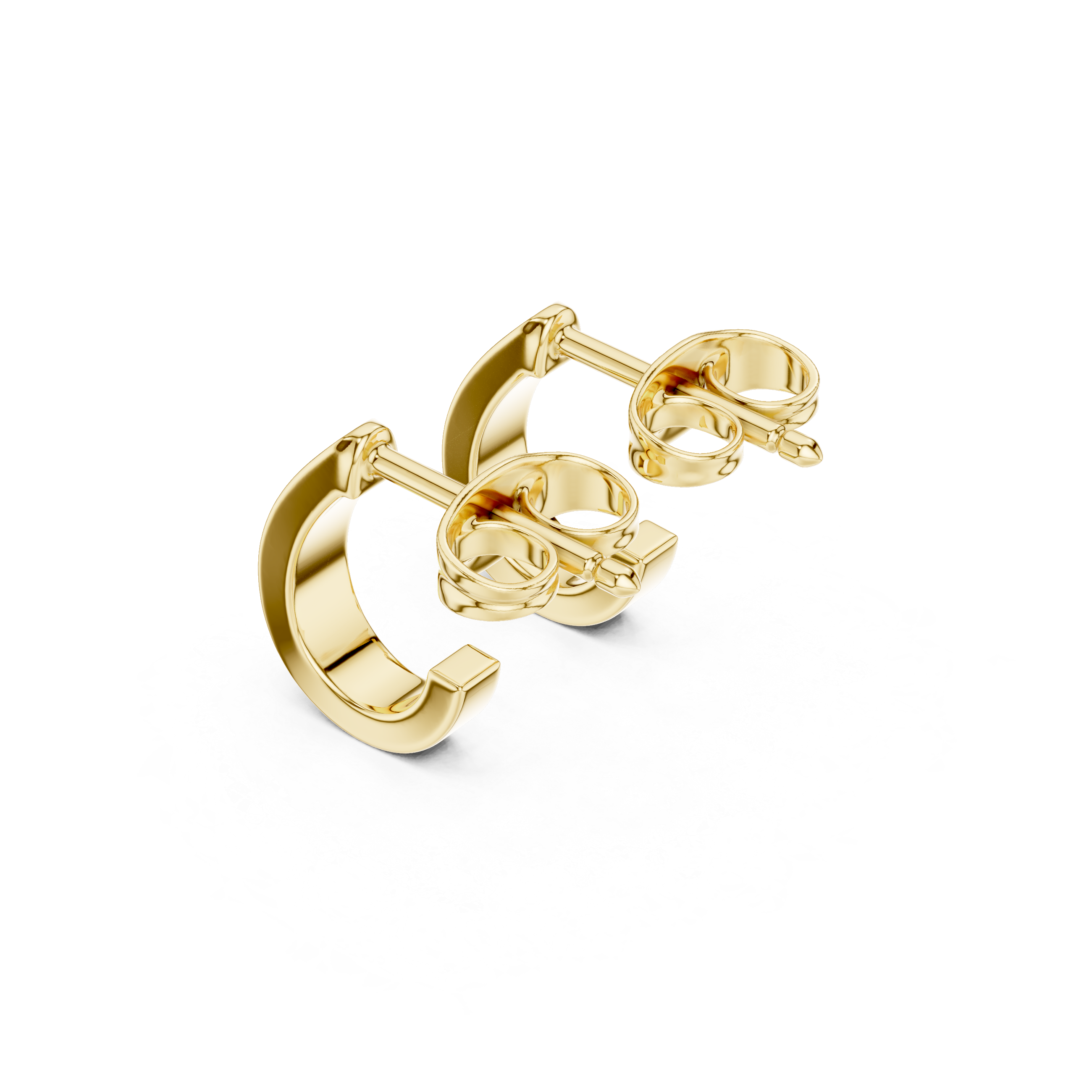 Gold Channel Petal Round Lab Grown Diamond Fayra Earring