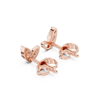 Gold Pave Leaf Round Lab Grown Diamond Isera Earring