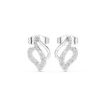 Gold Micro Prong Abstract Heart Design Round Lab Grown Diamond Noryx Earring