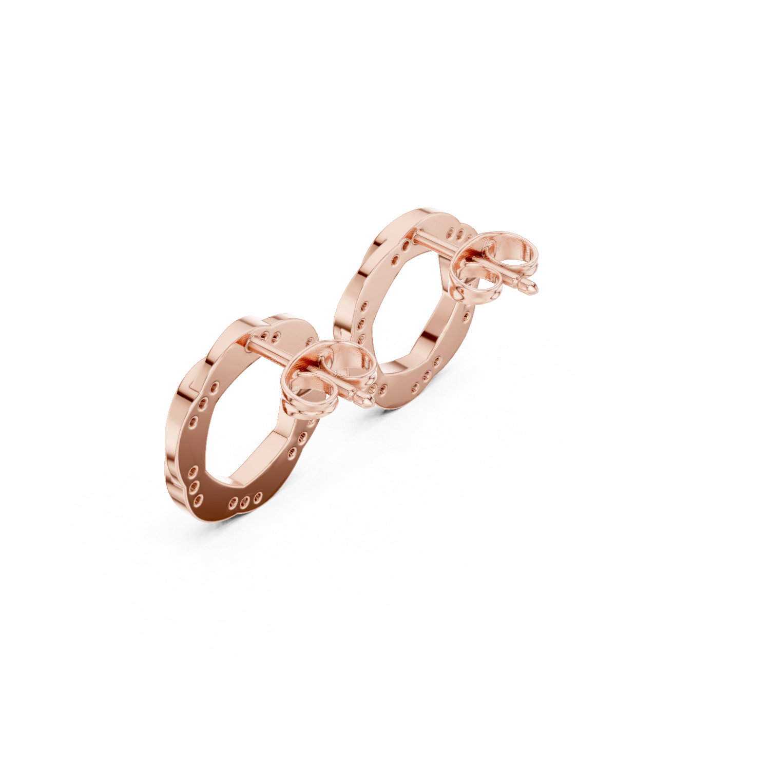 Gold Twisted Halo Round Lab Grown Diamond Lysra Earring