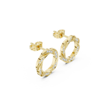 Gold Twisted Halo Round Lab Grown Diamond Lysra Earring
