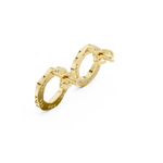 Gold Twisted Halo Round Lab Grown Diamond Lysra Earring