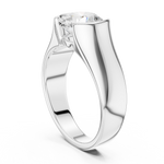 Gold 1 5Ct Bezel Setting Round Lab Grown Diamond Solix Ring