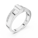 Gold Channel Set Round Lab Grown Diamond Morva Ring