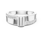 Gold Channel Set Round Lab Grown Diamond Morva Ring