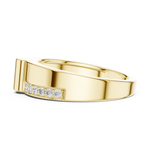 Gold Channel Set Round Lab Grown Diamond Morva Ring