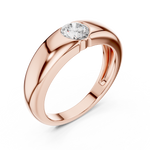 Gold Bezel Setting Round Lab Grown Diamond Kyren Ring