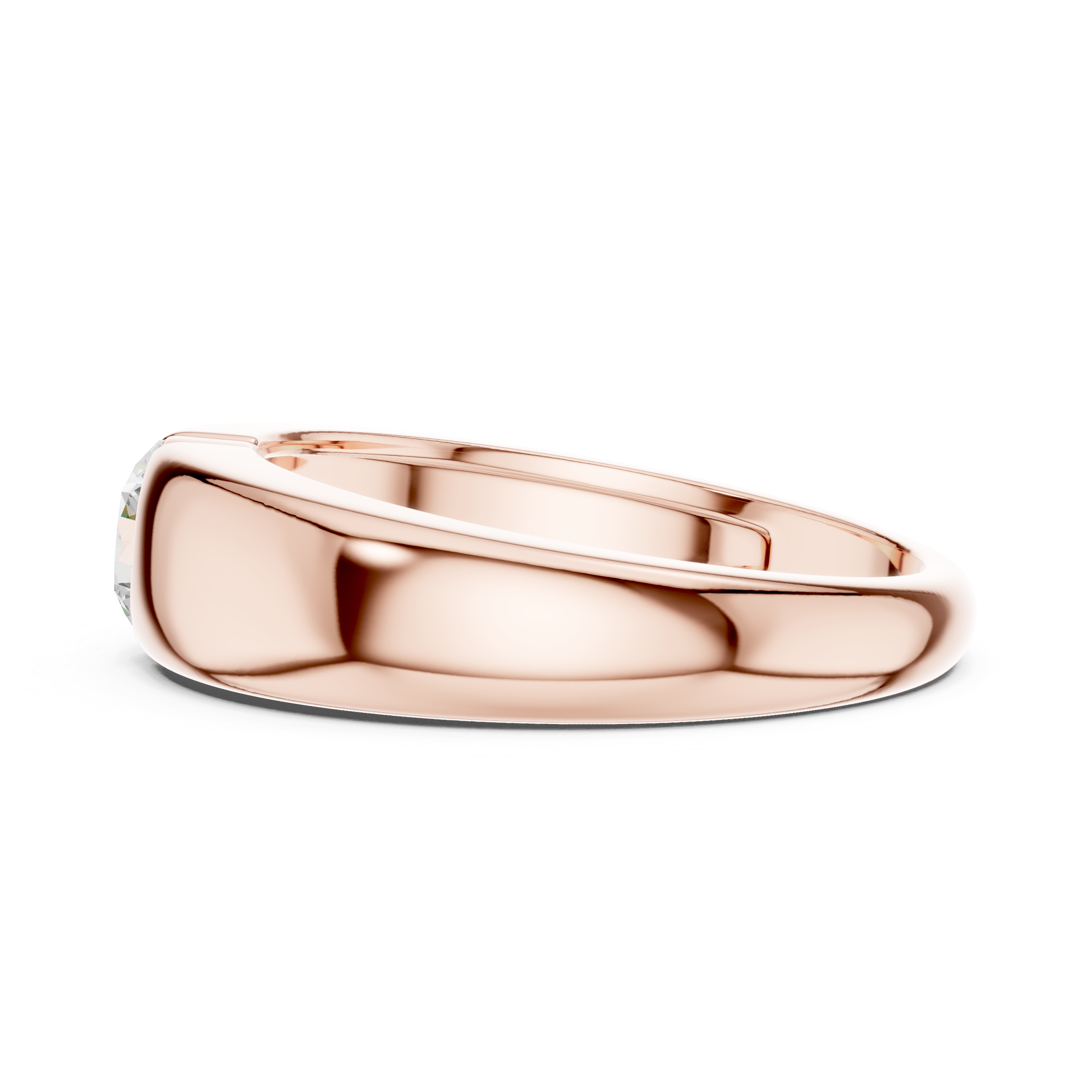 Gold Bezel Setting Round Lab Grown Diamond Kyren Ring