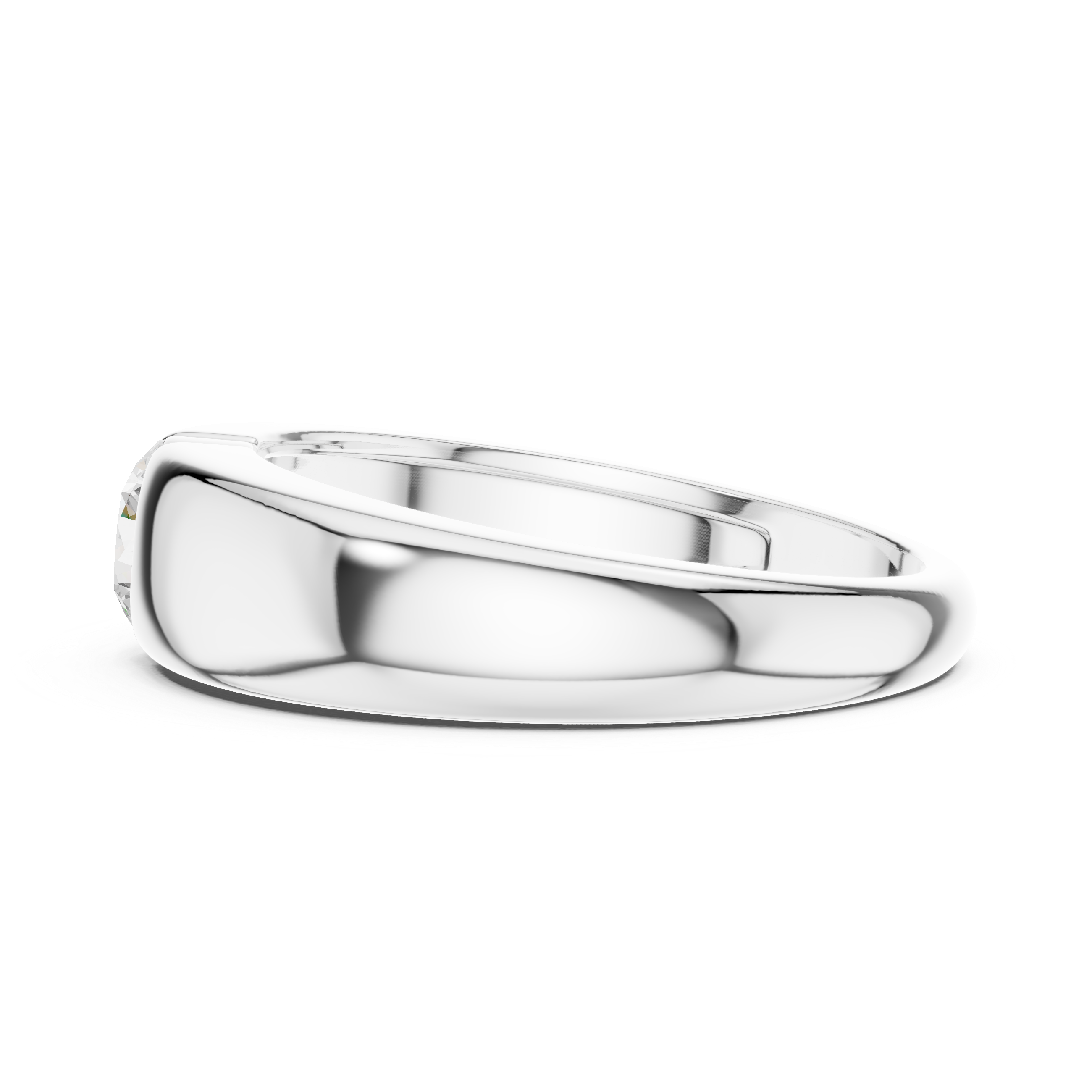 Gold Bezel Setting Round Lab Grown Diamond Kyren Ring