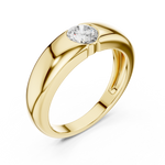 Gold Bezel Setting Round Lab Grown Diamond Kyren Ring