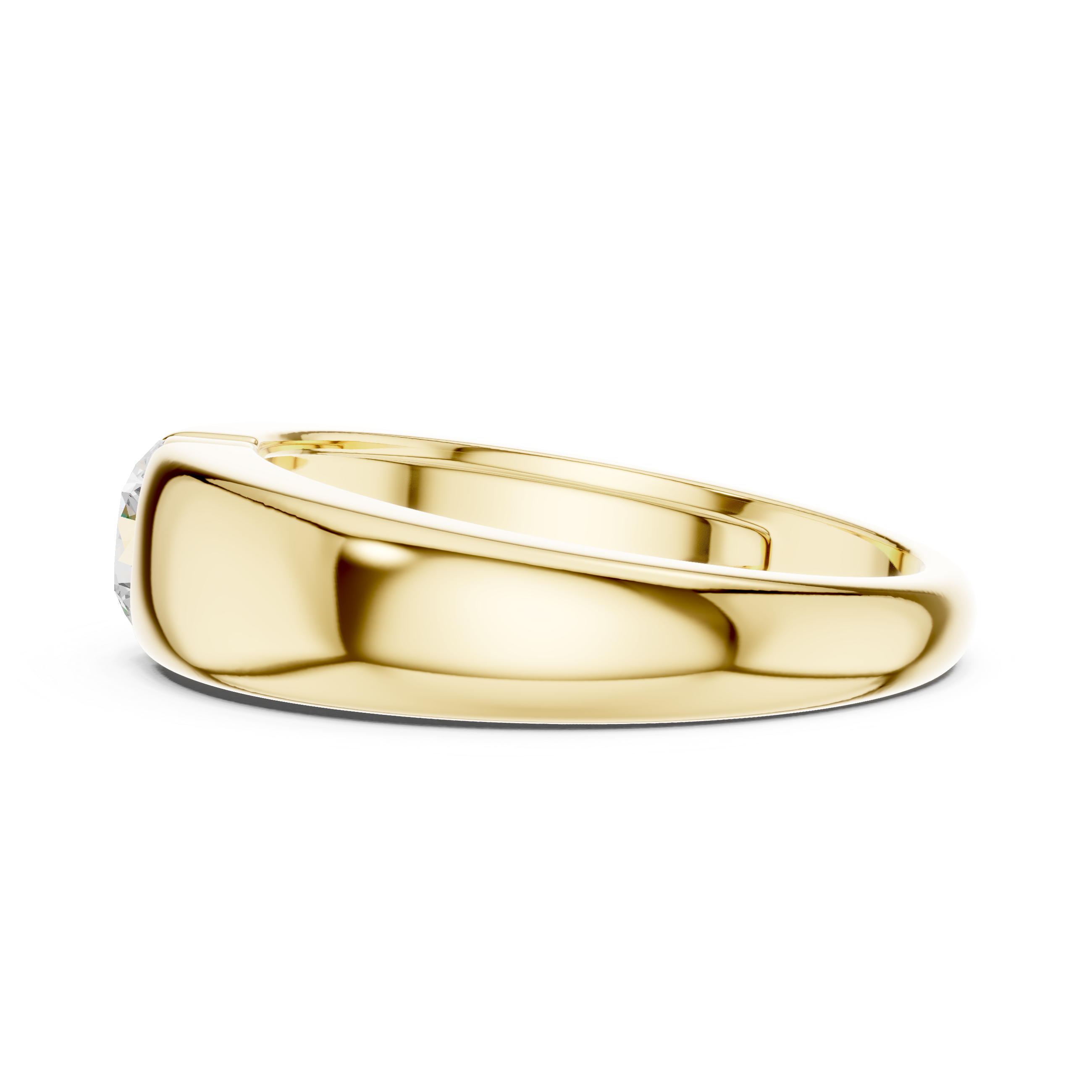 Gold Bezel Setting Round Lab Grown Diamond Kyren Ring