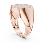 Gold 1Ct Pave Setting Round Lab Grown Diamond Nyxel Ring