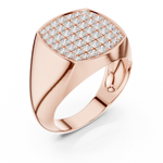 Gold 1Ct Pave Setting Round Lab Grown Diamond Nyxel Ring