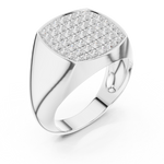 Gold 1Ct Pave Setting Round Lab Grown Diamond Nyxel Ring