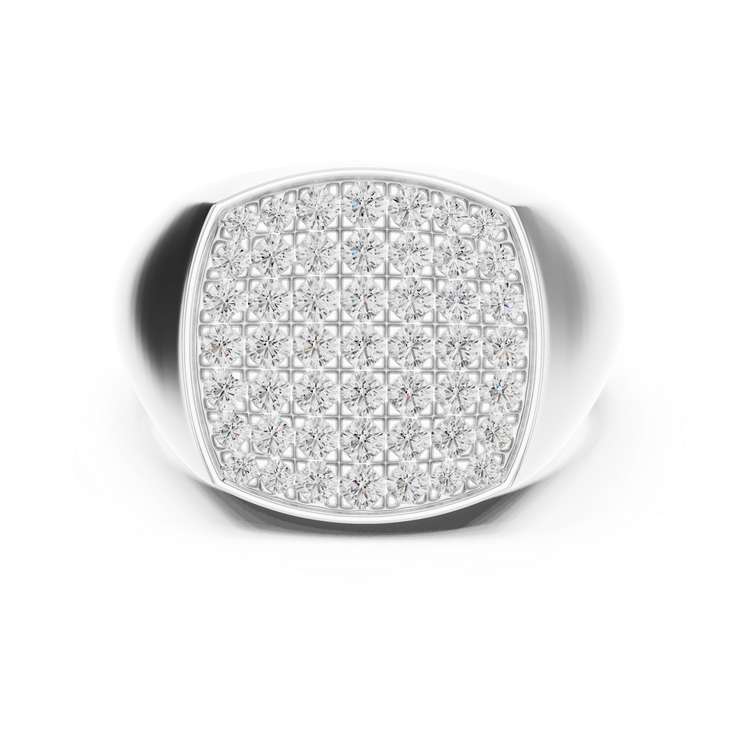 Gold 1Ct Pave Setting Round Lab Grown Diamond Nyxel Ring