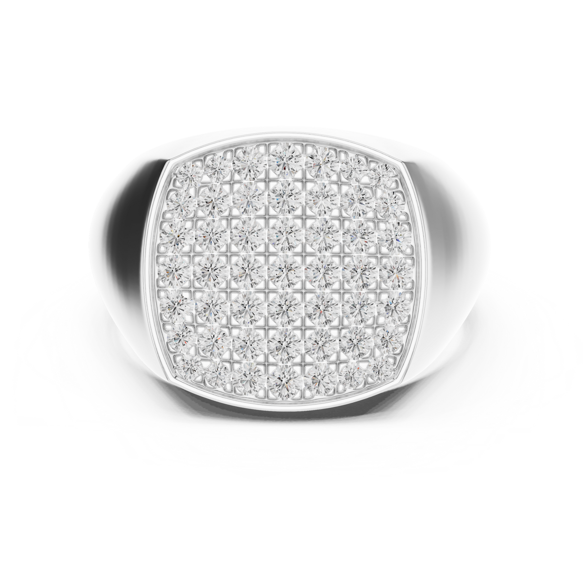Gold 1Ct Pave Setting Round Lab Grown Diamond Nyxel Ring