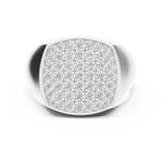 Gold 1Ct Pave Setting Round Lab Grown Diamond Nyxel Ring