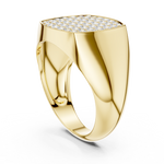 Gold 1Ct Pave Setting Round Lab Grown Diamond Nyxel Ring