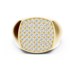 Gold 1Ct Pave Setting Round Lab Grown Diamond Nyxel Ring