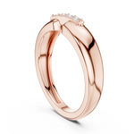Gold Channel Setting Round Lab Grown Diamond Zevar Ring