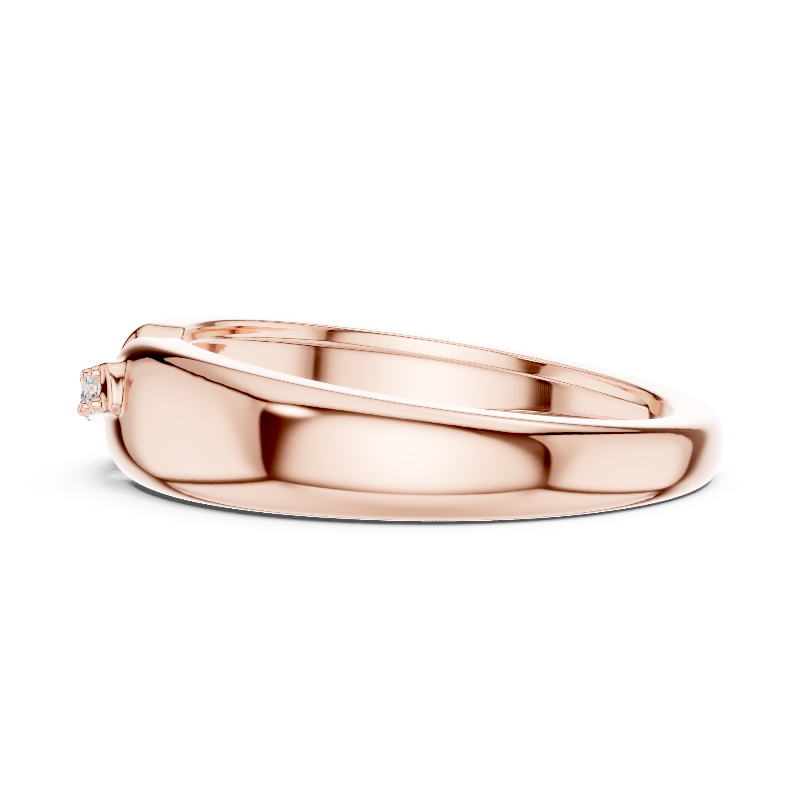 Gold Channel Setting Round Lab Grown Diamond Zevar Ring
