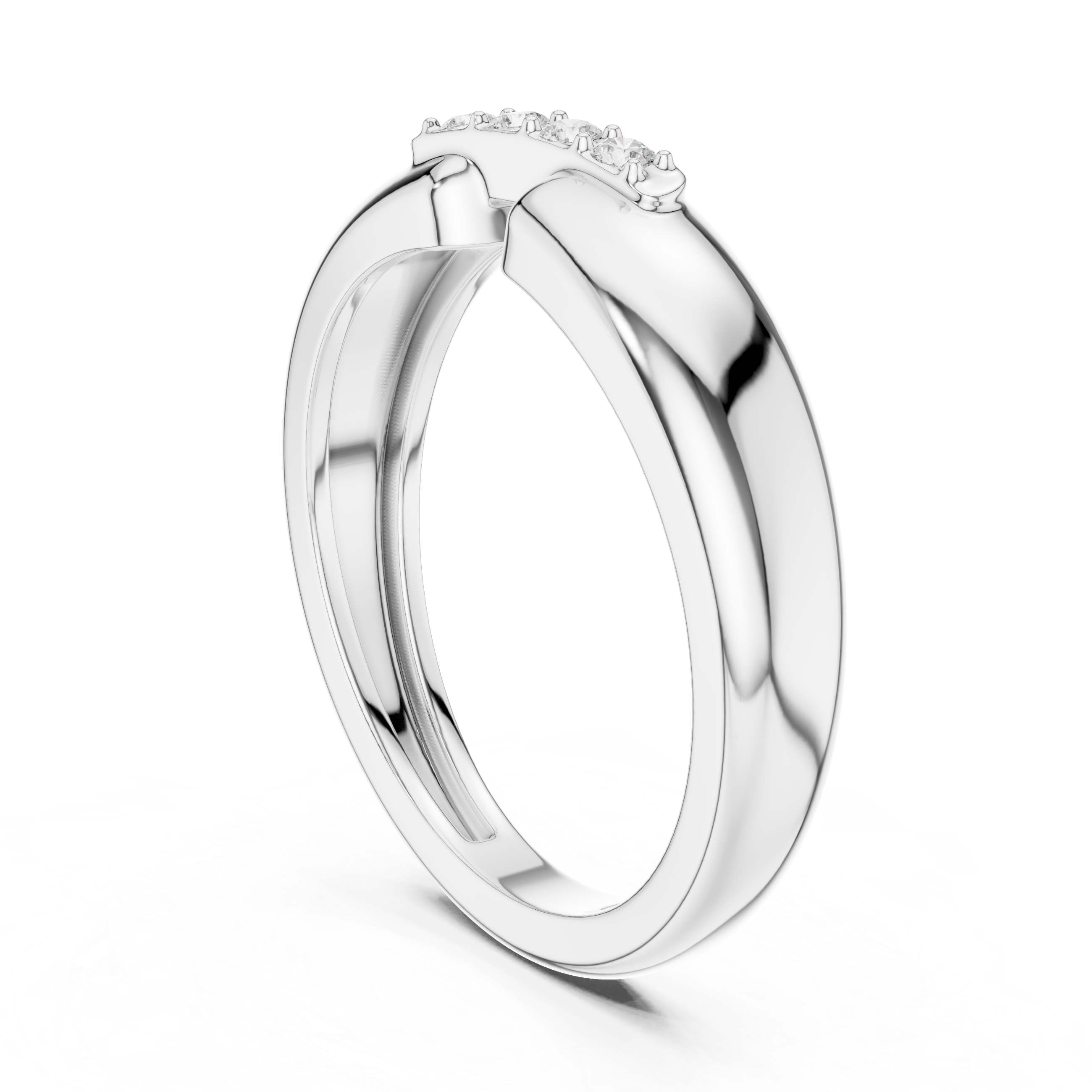 Gold Channel Setting Round Lab Grown Diamond Zevar Ring