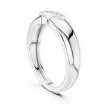 Gold Channel Setting Round Lab Grown Diamond Zevar Ring
