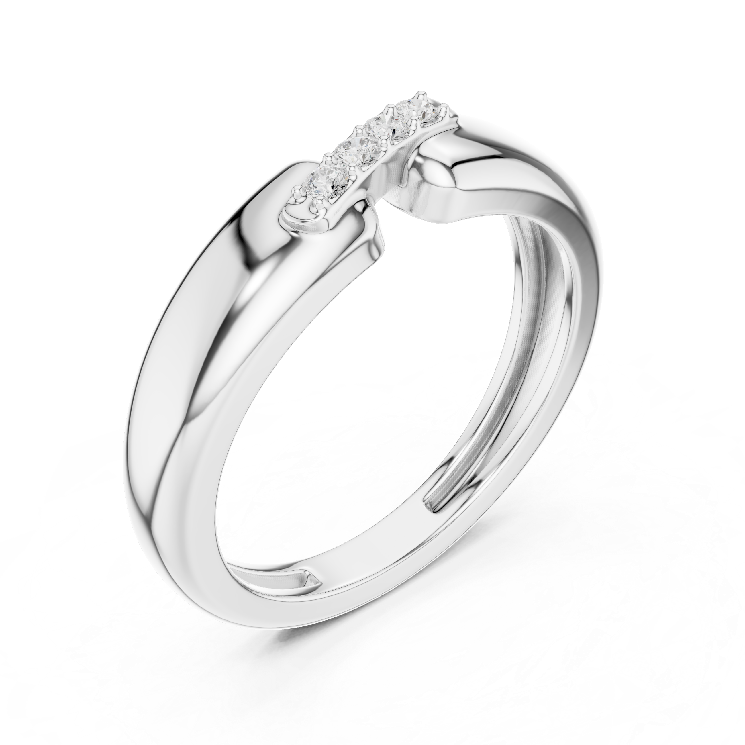 Gold Channel Setting Round Lab Grown Diamond Zevar Ring