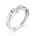 Gold Channel Setting Round Lab Grown Diamond Zevar Ring