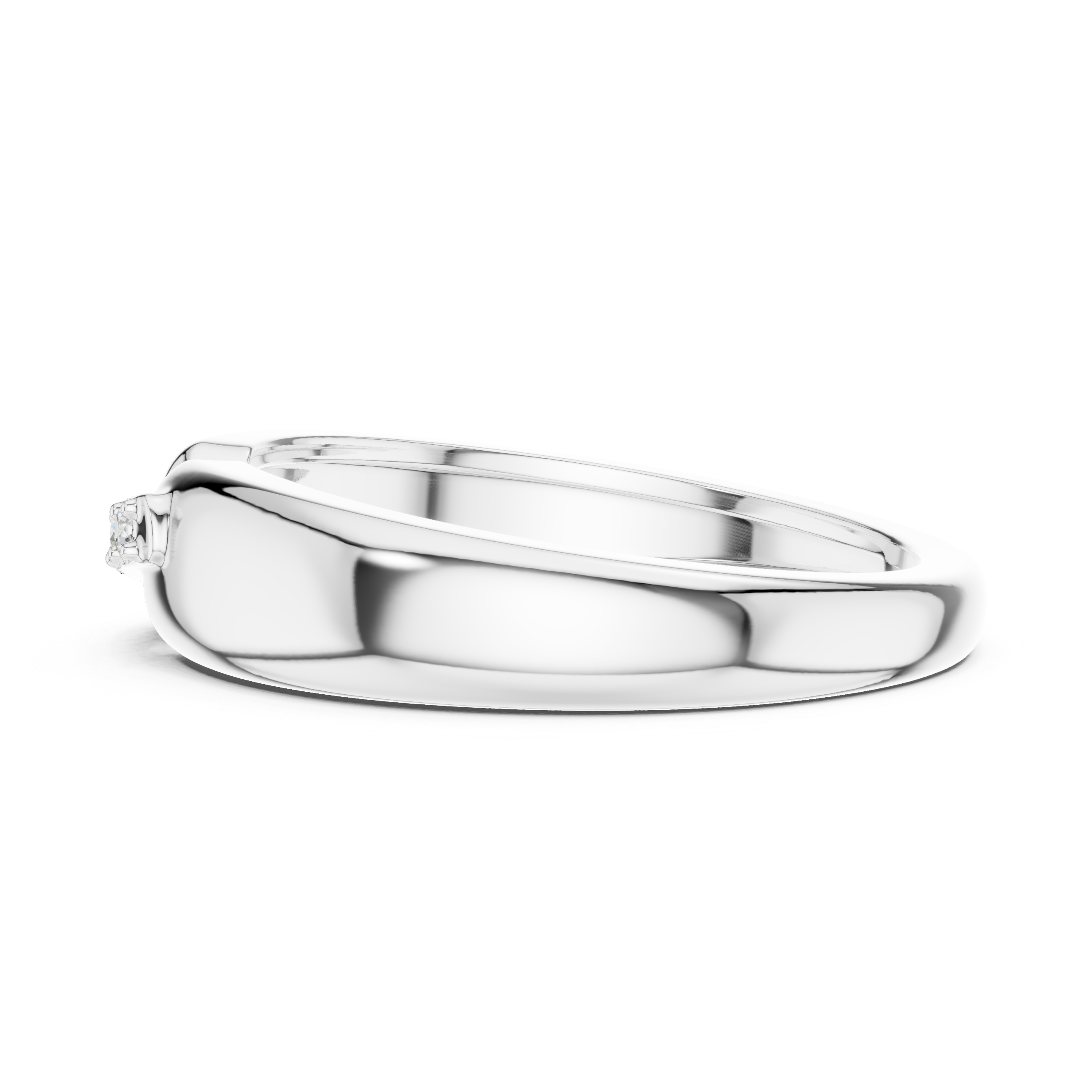 Gold Channel Setting Round Lab Grown Diamond Zevar Ring