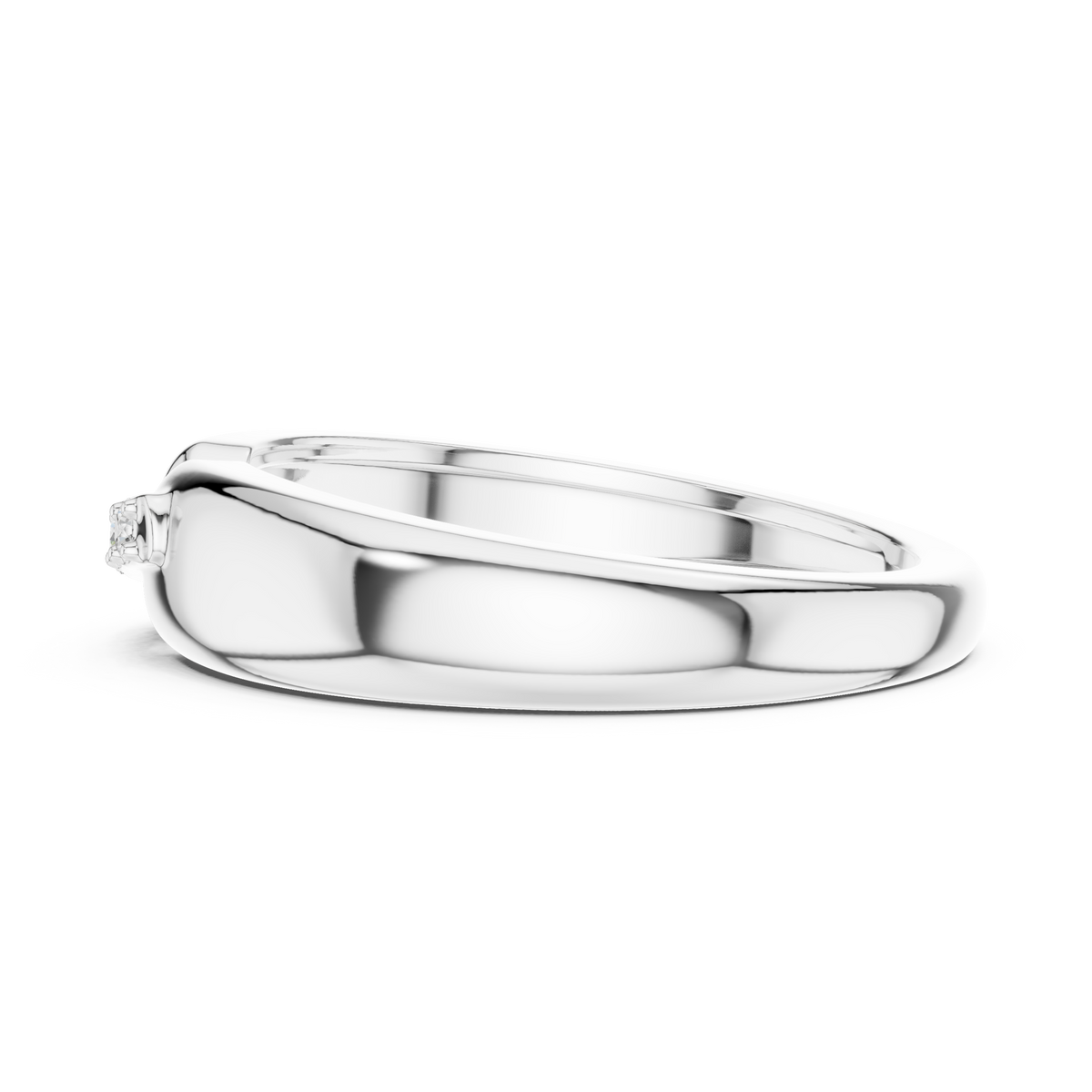 Gold Channel Setting Round Lab Grown Diamond Zevar Ring