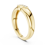 Gold Channel Setting Round Lab Grown Diamond Zevar Ring