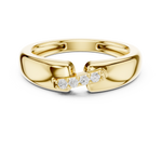 Gold Channel Setting Round Lab Grown Diamond Zevar Ring