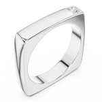 Gold Bezel Setting Princess Lab Grown Diamond Zyron Ring