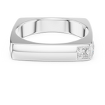 Gold Bezel Setting Princess Lab Grown Diamond Zyron Ring