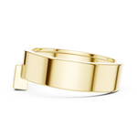 Gold Bezel Setting Princess Shape Lab Grown Diamond Kovex Ring