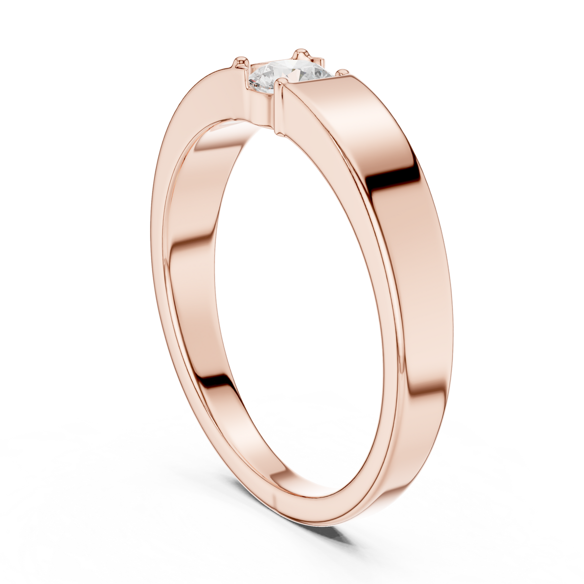 Gold Bezel Round Lab Grown Diamond Nexor Ring
