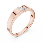 Gold Bezel Round Lab Grown Diamond Nexor Ring