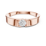 Gold Bezel Round Lab Grown Diamond Nexor Ring