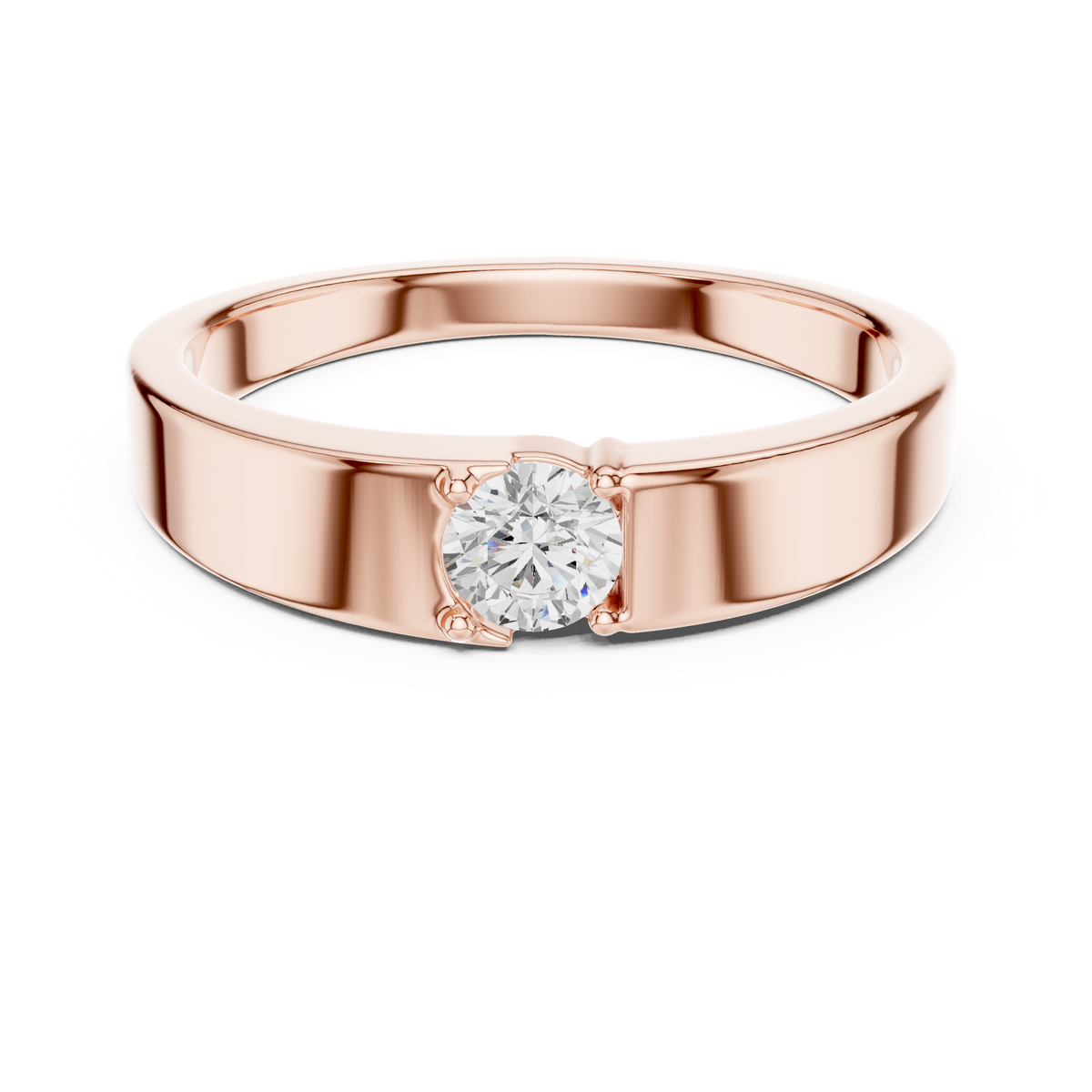 Gold Bezel Round Lab Grown Diamond Nexor Ring