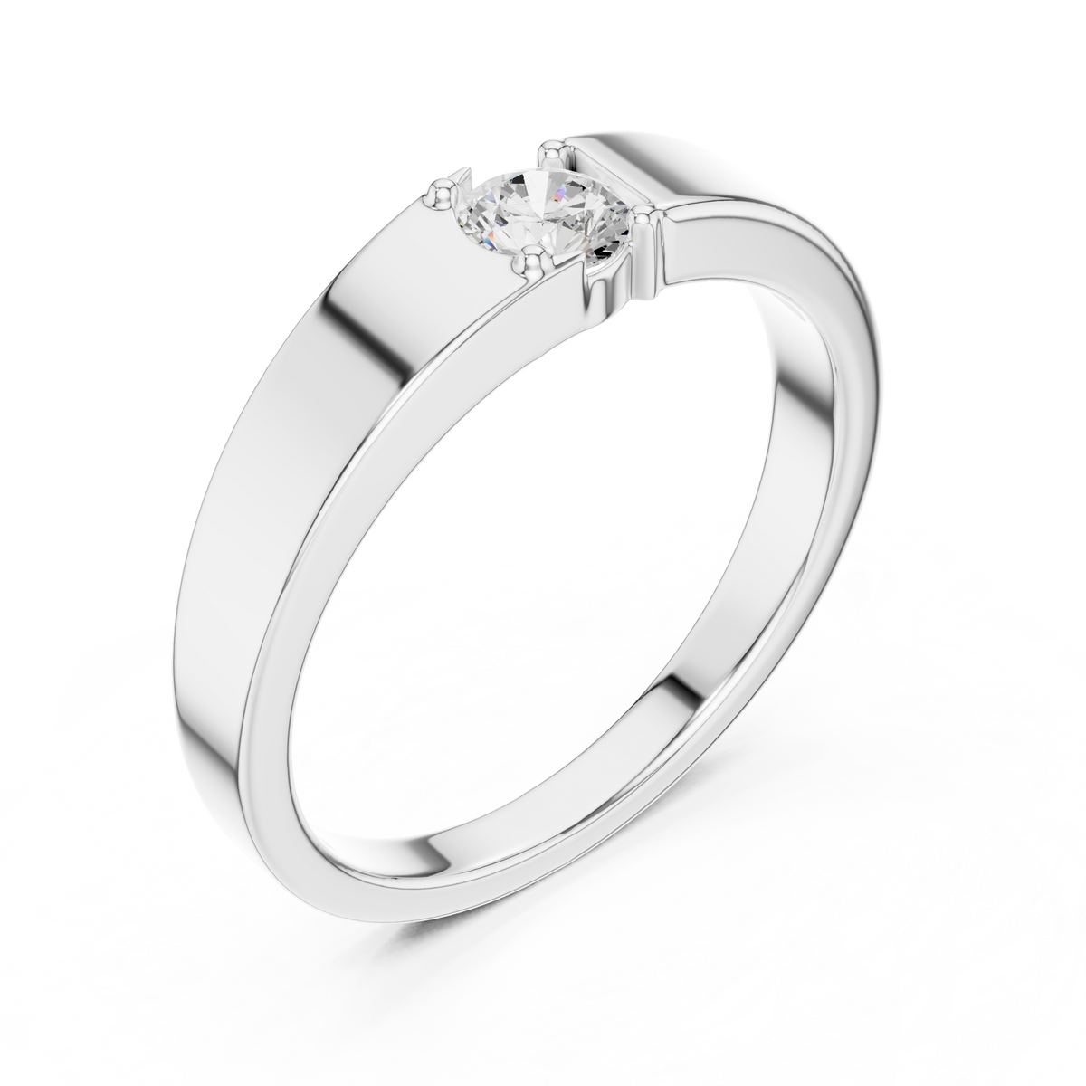 Gold Bezel Round Lab Grown Diamond Nexor Ring